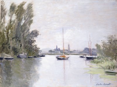Argenteuil, utsikt över Seines handvapen, 1872 av Claude Monet