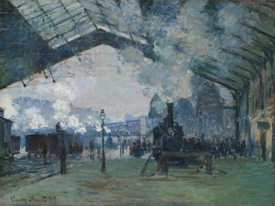Ankomst av Normandietåget, Gare Saint-Lazare av Claude Monet