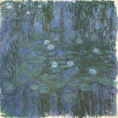 Blå nymfeor av Claude Monet