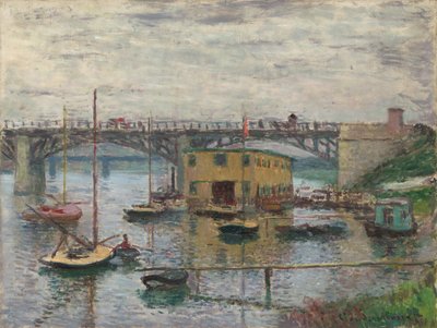 Bron vid Argenteuil på en grå dag av Claude Monet