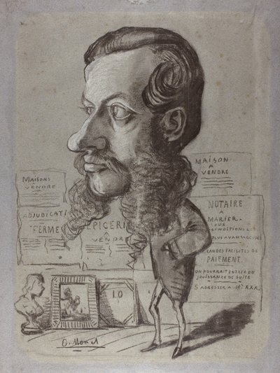 Karikatyr av Léon Manchon, ca 1858 av Claude Monet