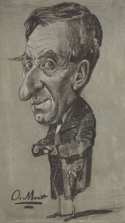 Karikatyr av en man med en snusdosa, ca 1858 av Claude Monet
