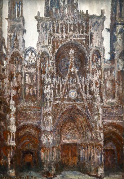 Katedralen i Rouen, portalvy, brun harmoni av Claude Monet