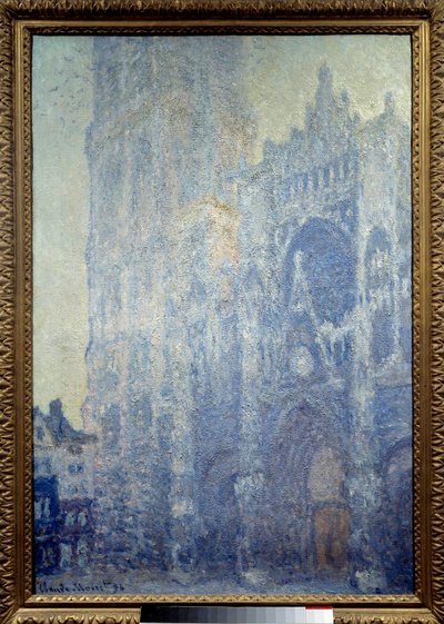 Cathedrale Notre-Dame de Rouen, portalen och tornet Saint Romain, effect du matin, harmoni blanche Målning av Claude Monet (1840-1926) 1893 Sön. 1,06x0,73 m Paris, musee d
