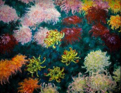 Krysantemum säng av Claude Monet