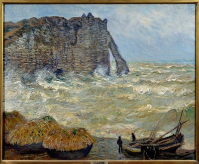 Klipp vid Etretat av Claude Monet