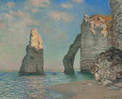 Stenarna vid Étretat. 1885 av Claude Monet