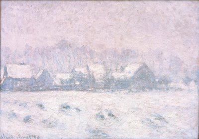 Snöeffekt i Giverny (Schnee i Giverny) av Claude Monet