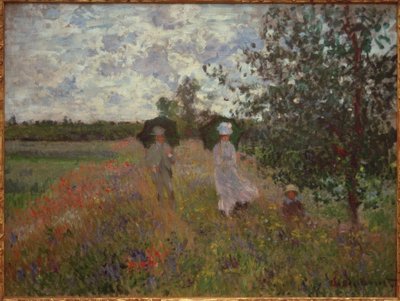 På promenad nära Argenteuil av Claude Monet