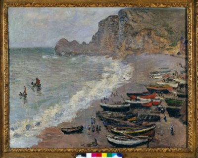 Etretat: stranden vid Porte d