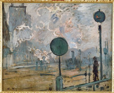 Exteriör av Gare Saint-Lazare, Signal av Claude Monet