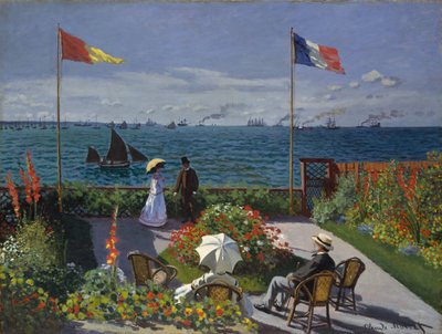 Trädgård vid Sainte-Adresse av Claude Monet
