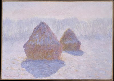 Höstackar (effekt av snö och sol) av Claude Monet