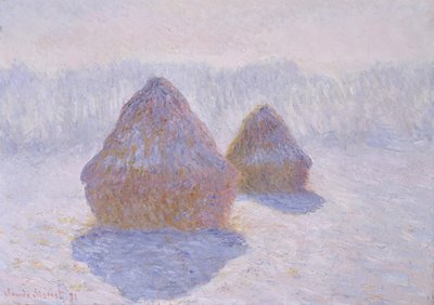 Höstackar (effekt av snö och sol) av Claude Monet