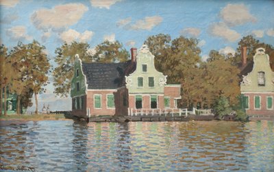 Hus vid stranden av floden Zaan, 1871-1872 av Claude Monet