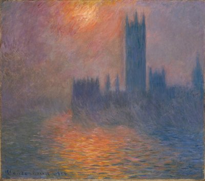 Houses of Parliament, solnedgång av Claude Monet