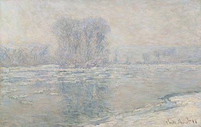 Is, vit effekt av Claude Monet