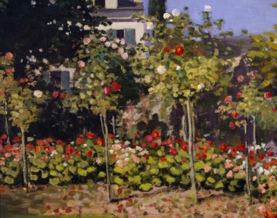Blommande trädgård av Claude Monet