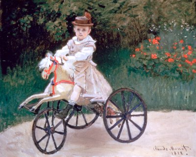 Jean Monet på en mekanisk häst, 1872 av Claude Monet