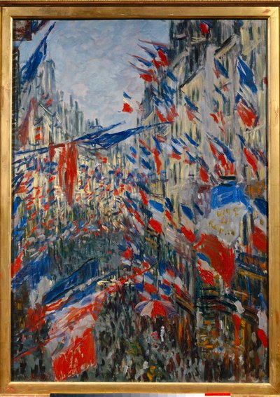 La Rue Saint-Denis (Saint Denis) i Paris, högtid 30 juni 1878. Målning av Claude Monet (1840-1926) av Claude Monet