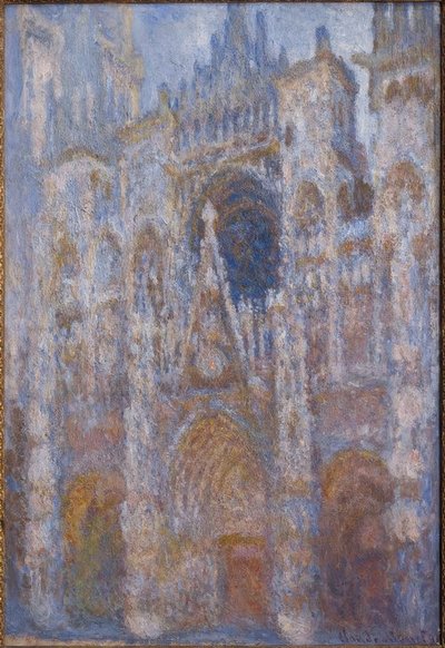 Rouens katedral. Porten, morgonsol. harmoni av Claude Monet