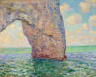 La manneporte à Etretat Målning av Claude Monet (1840-1926) 1885 Dim. 0,65x0,81 m Privat samling - Klippan vid Etretat (La Manneporte) - Målning av Claude Monet (1840-1926), olja på duk (65 x 81 cm) av Claude Monet
