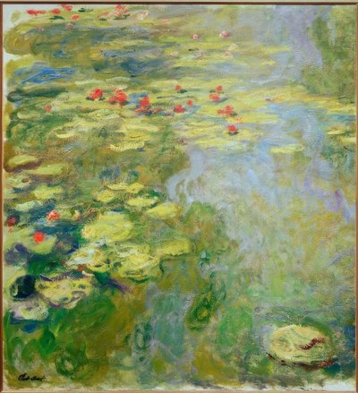 Näckrosdammen (vänster del) av Claude Monet