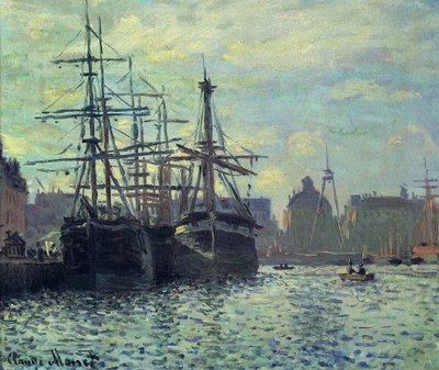 Le Bassin du Commerce, Le Havre av Claude Monet