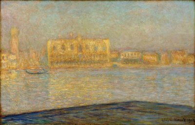 Ducal Palace sett från Saint George Major av Claude Monet