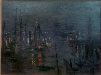 Le Port du Havre, Effet de Nuit (hamnen i Le Havre vid av Claude Monet