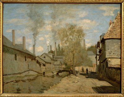 Le ruisseau de Robec a Rouen ... (olja på duk) av Claude Monet