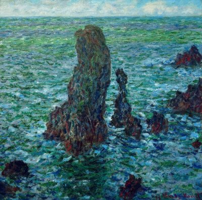 Les pyramides de Port-Coton (klipppyramiderna i Port-C av Claude Monet