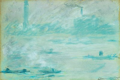 London, båtar på Themsen; London, Boats on Themsen, 1901 av Claude Monet