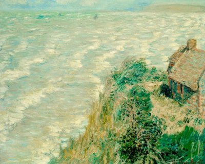 Stigande tidvatten vid Pourville (Flut bei Pourville) av Claude Monet