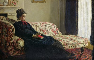 Meditation, eller Madame Monet på soffan, ca 1871 (olja på duk) av Claude Monet