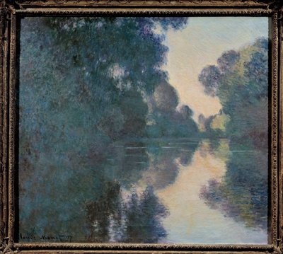 Morgon på Seine nära Giverny av Claude Monet