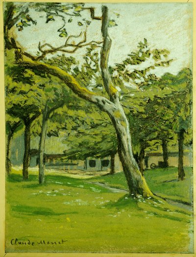 Normandie gård under träden av Claude Monet