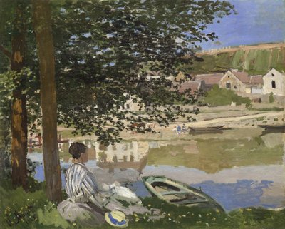 På stranden av Seine, Bennecourt, 1868 av Claude Monet