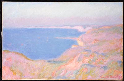 På klipporna nära Dieppe, solnedgång, 1897 av Claude Monet