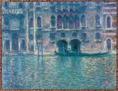 Palazzo da Mula, Venedig (olja på duk) av Claude Monet