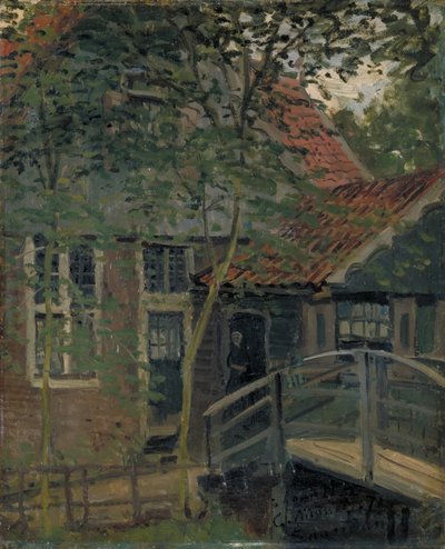Passerelle à Zaandam Gångbro vid Zaandam, 1871. av Claude Monet