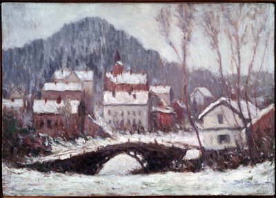 Vinterlandskap. Målning av Claude Monet (1840-1926) av Claude Monet