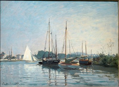 Fritidsbåtar i Argenteuil. (Olja på duk av Claude Monet
