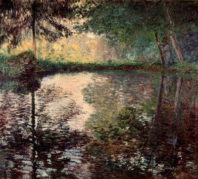 Damm vid Montgeron, c1876. av Claude Monet