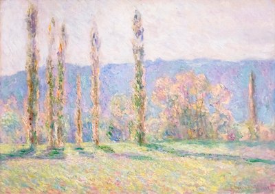 Poplar vid Giverny av Claude Monet