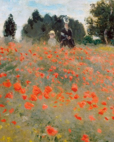 Vallmo, omgivningarna i Argenteuil (detalj). Målning av Claude Monet (1840-1926) av Claude Monet