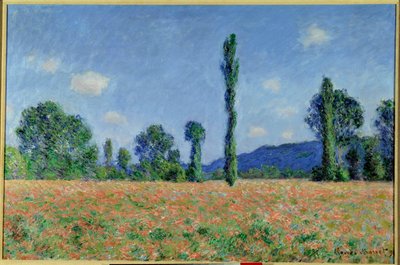 Poppy Field, 1890 (olja på duk) av Claude Monet