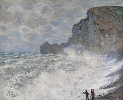 Rauhes Wetter i Étretat. 1883 av Claude Monet