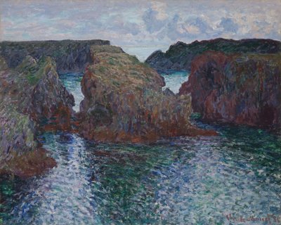 Stenar vid Port-Goulphar, Belle-Île, 1886. av Claude Monet