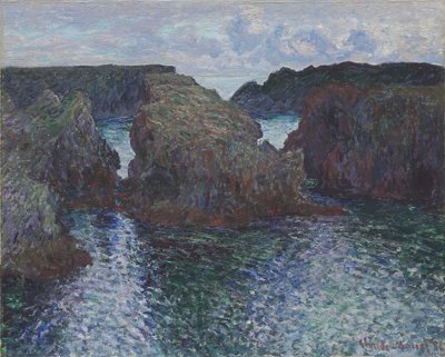 Stenar vid Port-Goulphar, Belle-Île, 1886 av Claude Monet
